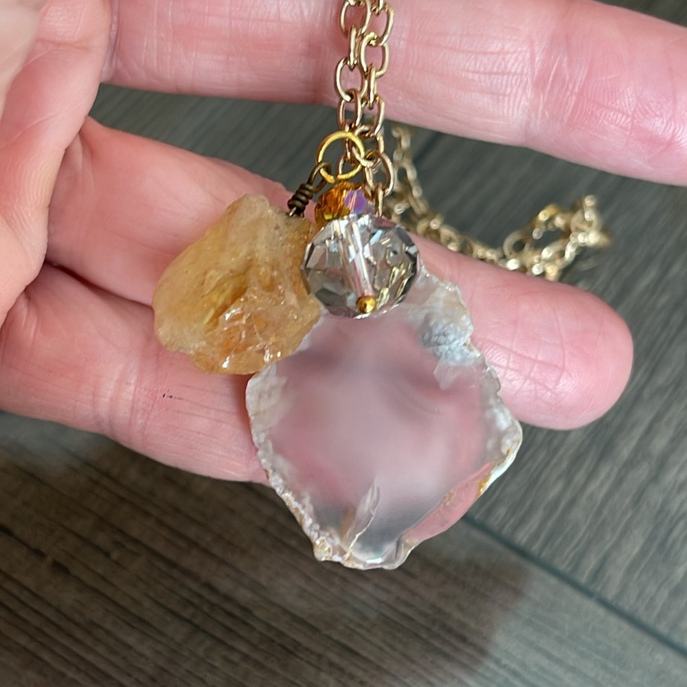 Barse Stone & Crystal Elegant Gold-tone Charm Necklace - Picture 14 of 15
